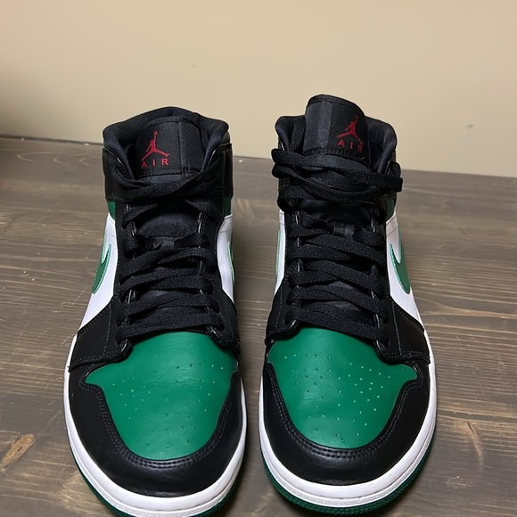 Nike Air Jordan 1 Green Toe "Pine Green" Shoes Sz 10.5 (554724-067) Sneakers - Picture 2 of 6